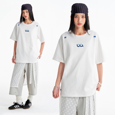 BIPOLAR渐变牙刷绣短袖T恤