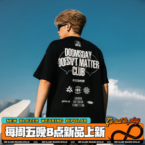STA X BIPOLAR OSO系列末日没所谓短袖T恤国潮牌高街宽松情侣衣服