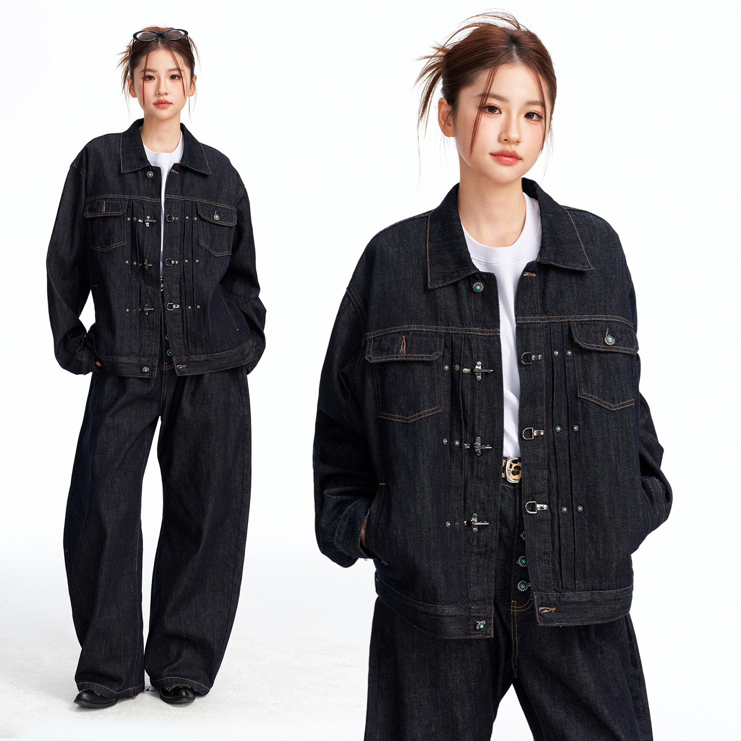 BIPOLAR撞钉飞机扣工装原牛外套Cleanfit男简约机能宽松牛仔上衣,男装,牛仔外套,淘宝优惠券,粉丝福利购,淘宝优惠卷