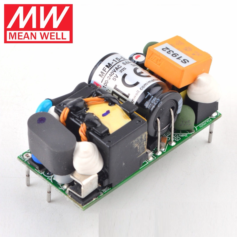 台湾明纬MFM-15-15开关电源10W15V1A输出医疗型裸板型电源