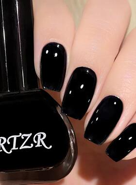 快干指甲油黑色系纯白免烤持久不可剥不易掉美甲套装女显白可补漆