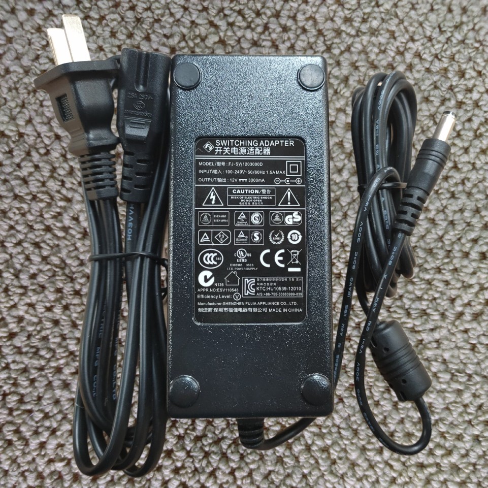 适用FUJIA福佳FJ-SW20261203000D开关电源适配器12V3000MA（3