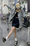 秋季式复古设计感小众2025新款拼接牛仔衣2C112-CF019-P125-K178，女装短外套，2C112
