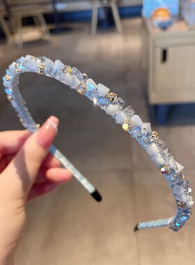 发箍女水晶复古气质法式宫廷细发