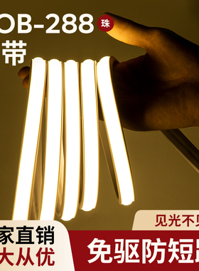cob灯带LED超亮高压220v户外防水家用客厅吊顶氛围吊顶工程软灯条