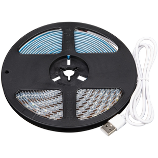 led灯带自粘5V充电宝电脑电视usb接口电池盒供电摆摊模型低压防水