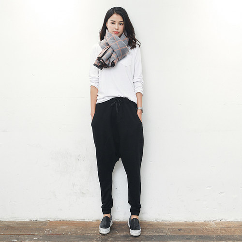 高腰函氧韩版休闲百搭长裤