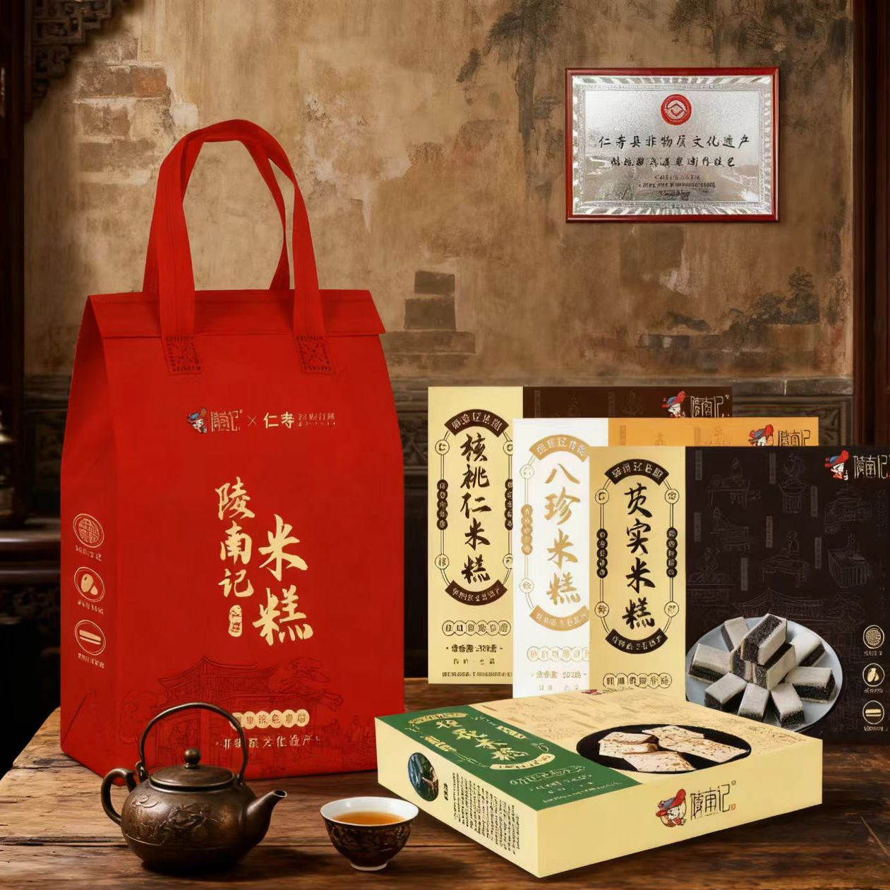仁寿特产桂花糕礼盒米糕传统糕点下午茶甜点早餐代餐办公室零食
