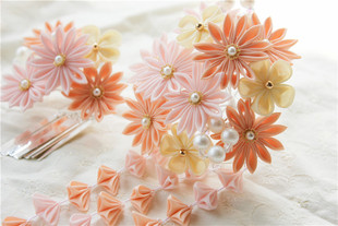 『车轮菊』つまみ细工手工日本细工花簪/和风/和服发饰