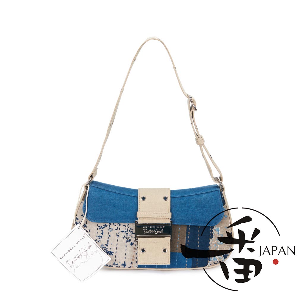 一番 emotional world punk bag 新款 复古单肩包拎包 拼接朋克包