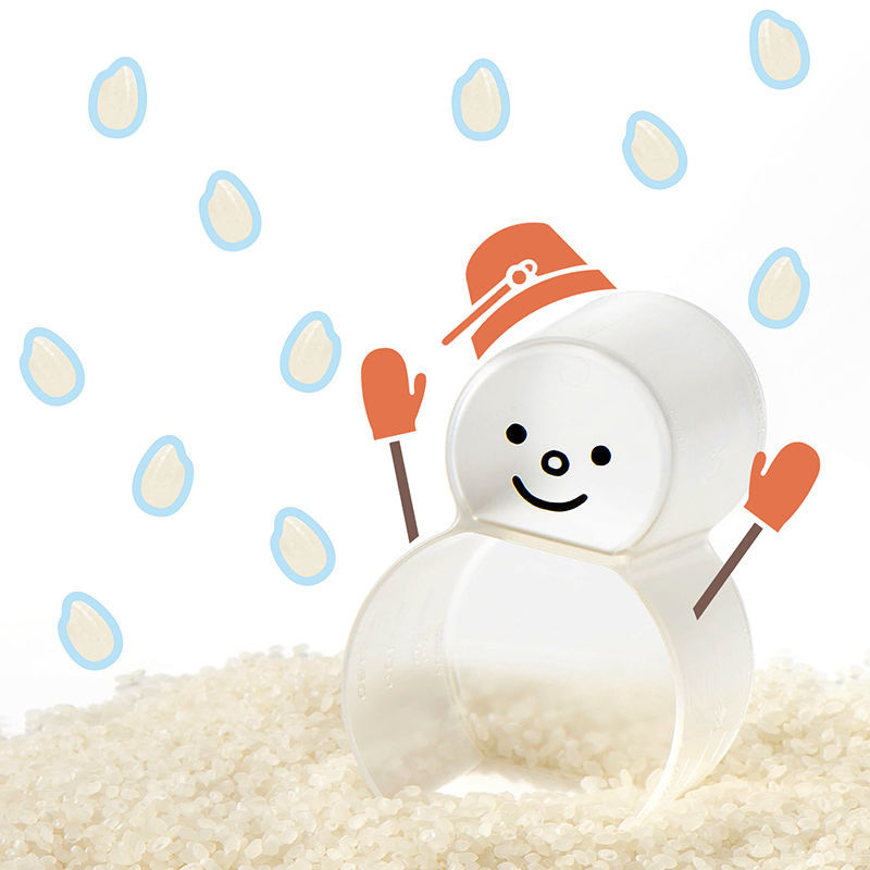 可爱雪人量杯家用面粉五谷量米杯带刻度米勺烘焙计量器