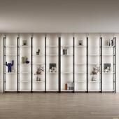 带灯美容院柜化妆品展示柜鞋 包包陈列架货架落地办公室精品置物架