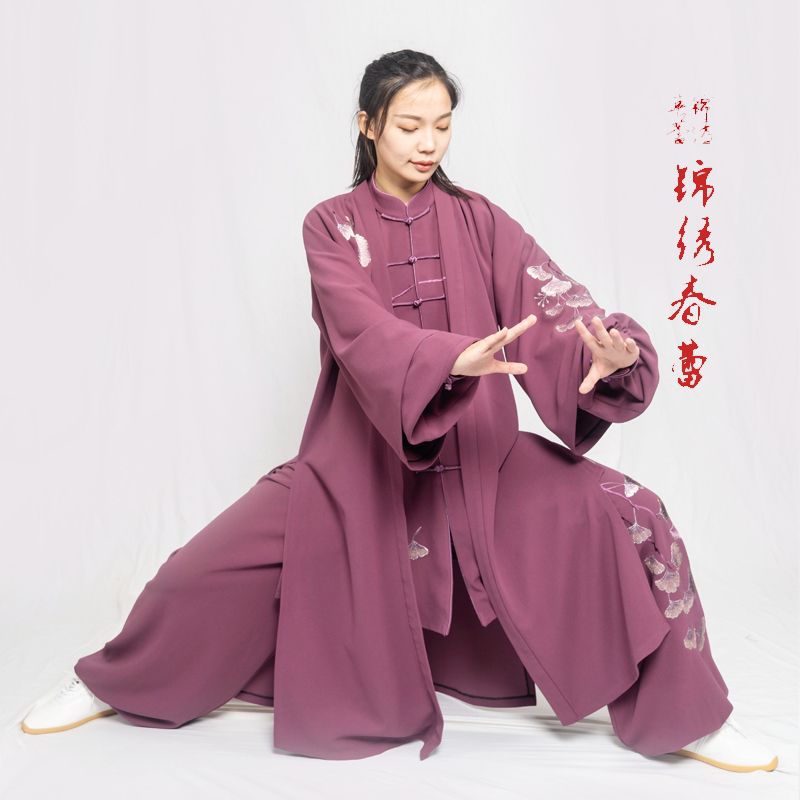 新款马蕾太极服武术春蕾冬季刺绣