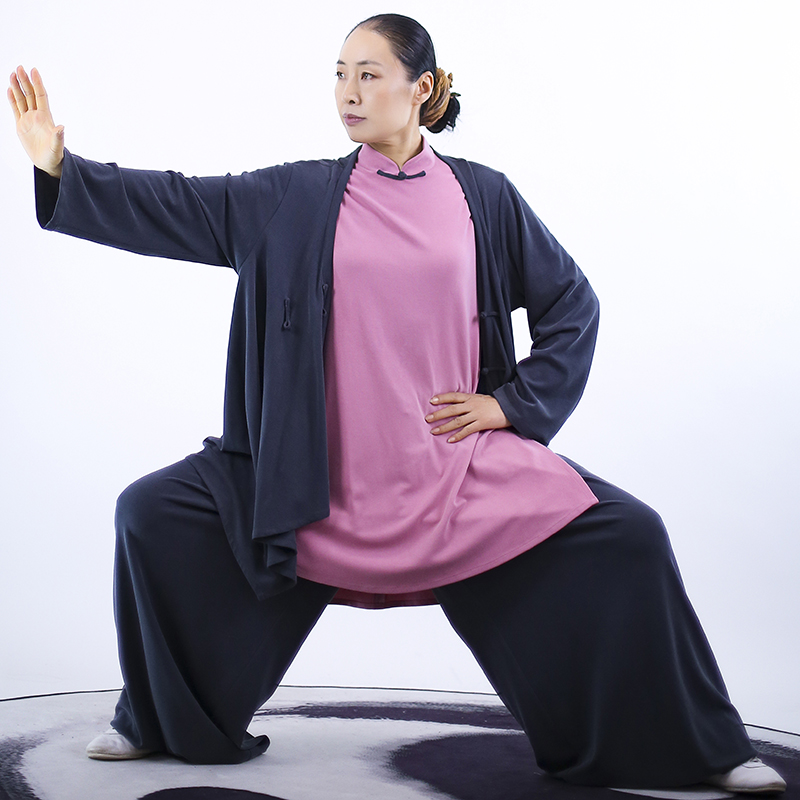 秋季宽松时尚太极服粉色