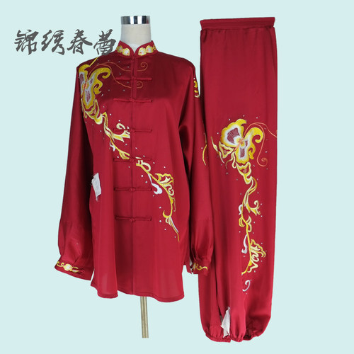 真丝绸刺绣蝴蝶马蕾太极男女同款
