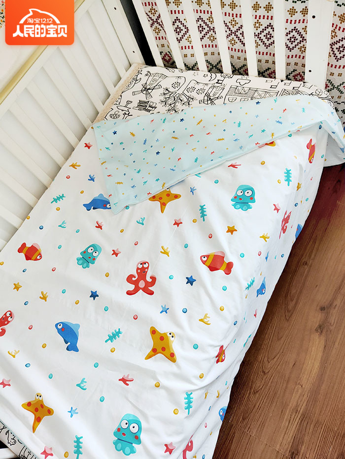 A类全棉60支纯棉贡缎被套单件可定制新生儿幼儿园被罩 床上用品 被套定制 原图主图