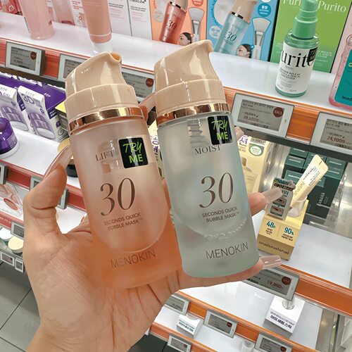 小詹同款 韩国泡泡面膜menokin30秒泡沫面膜水光免洗妆前涂抹