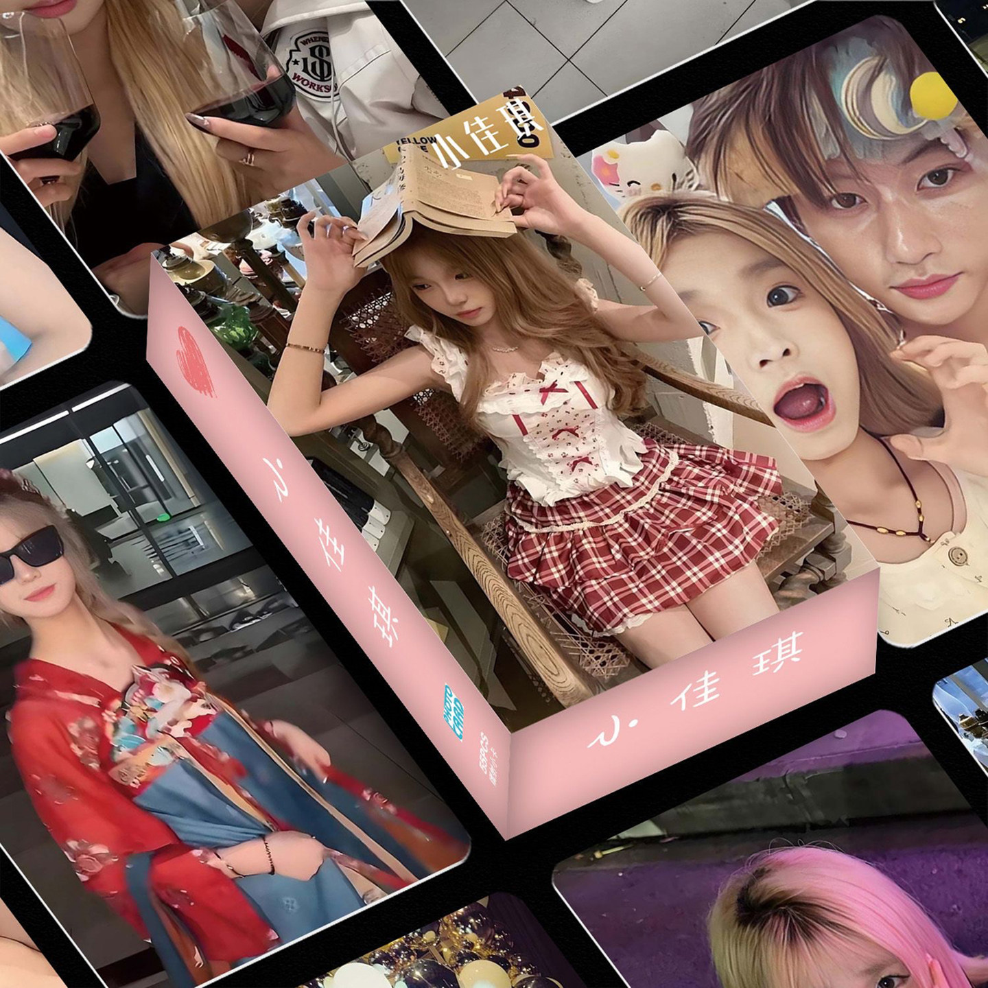 小佳琪55张镭射小卡三寸圆角贺卡