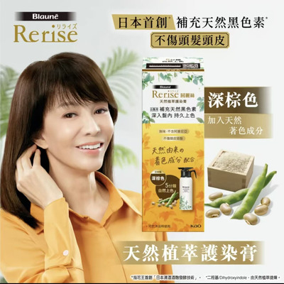 日本进口新染膏染发剂Rerise回丽丝染发膏温和遮白发染膏不伤头皮