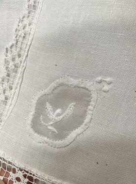 CJ010 白色菲力花边纱绣餐巾2片 28CM