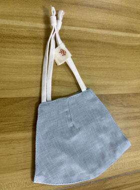 K004 浅蓝色汉麻双层口罩 一对