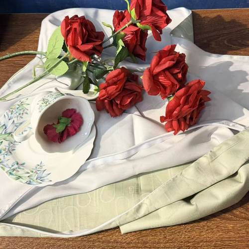 DZ405 【玫瑰贡缎棉】绿色枕套48*74CM一对