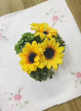 N108 白色棉纱抽丝手帕27cm  2条