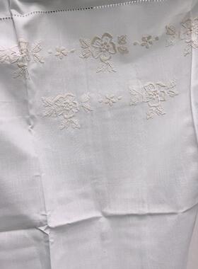 Q321 白色刺绣门帘70*110