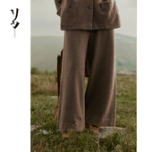 质感 Say 显瘦 流金蚀刻 梨面纱定纺直筒阔腿裤 幻