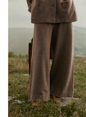 Say Ya【幻】流金蚀刻 梨面纱定纺直筒阔腿裤/质感/显瘦