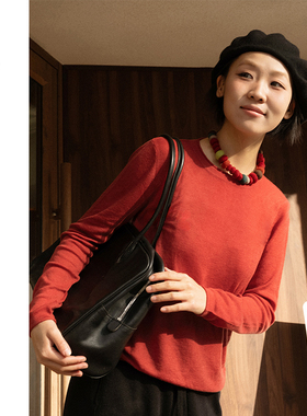 Say Ya【幻】好穿的精纺弹力罗纹水溶羊绒衫 百搭打底