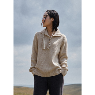 守望麦田重磅定纺羊绒白厂丝毛衣 Say 尊享定制 然 翻领