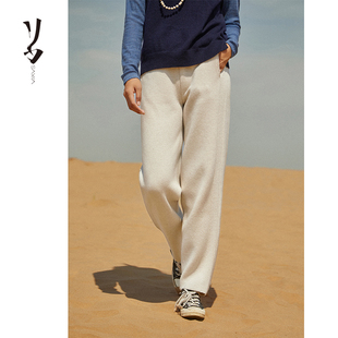  加厚 Say Ya 纯色高腰直筒显瘦羊绒锥裤 大女主 垂坠 幻