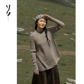 纱宽松慵懒羊绒混纺套头衫 Say 叠穿 雾中来访 花式 幻
