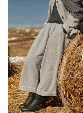 Say Ya【幻】显瘦包边版玲珑纱定纺九分阔腿裤 松弛休闲