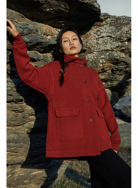 Say Ya 【卓】原创千克温暖1230连帽羊绒短款外套