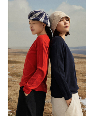 Say Ya【幻】春风吹红不绿 简约针织羊绒套头衫 日常款