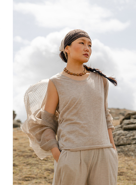 Say Ya【幻】幽影零感精纺100支羊绒背心基础款简约