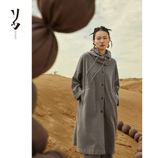 玲珑纱定纺翻领大衣外套 Say 西北向南 幻 宽松