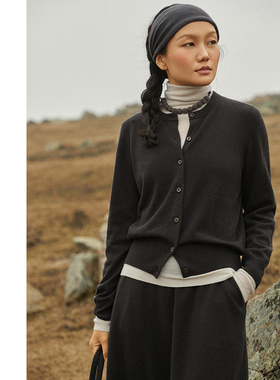 say ya【幻】回见开衫 百搭羊绒针织衫 简约系扣四季