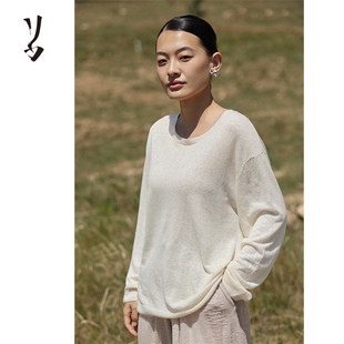Say Ya【自在】自生凉 简约亚麻混纺干爽套头衫/夏日限定