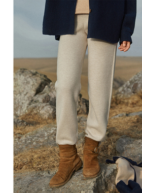 Say Ya【幻】钝感逃离 高腰垂感羊绒裤 铅笔裤直筒休闲显瘦