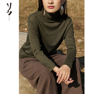 简约精纺高领羊绒打底衫 Say 一片一篇 幻 弹力百搭