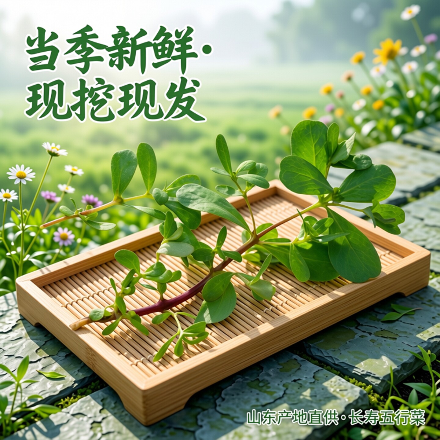 马齿苋新鲜当季野菜蔬菜马蜂菜山东省现挖现发长寿菜马齿笕五行菜