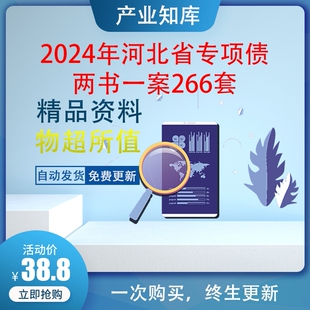 2024年河北省专项债专栏 266套两案一书 方案 法律意见 财务评价