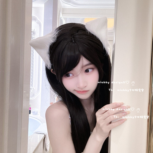 Miubby「小奶猫」原创可爱手作猫耳发夹lolita漫展兽耳女仆头饰