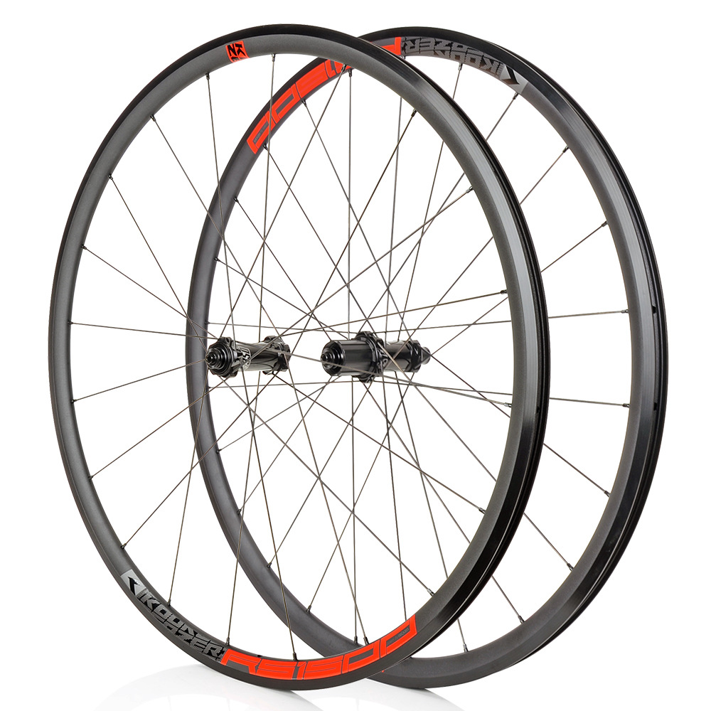 KOOZER RS1500公路自行车圈刹轮组700C焊接准真空棘轮花鼓直拉V刹