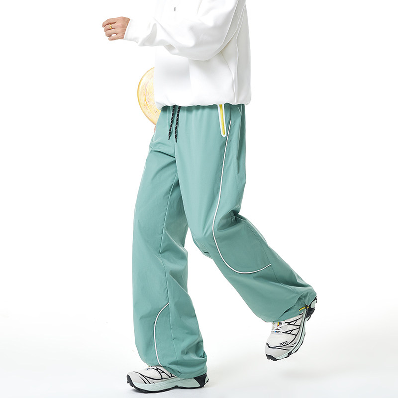 外贸尾货户外冲锋裤男女春秋季撞色工装裤速干防泼水运动休闲裤子