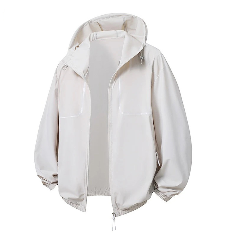 外贸尾单机能风连帽防晒衣男女宽松防紫外线户外薄款夏季外套