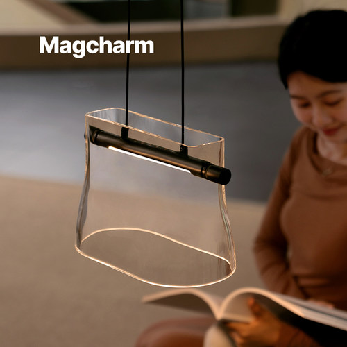 Magcharm清光玻璃简约卧室小吊灯